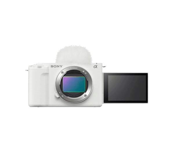 Sony ZV-E1 video camera in the color white