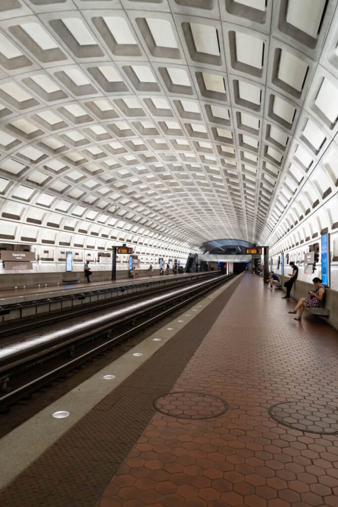 The Metro station in Washington DC