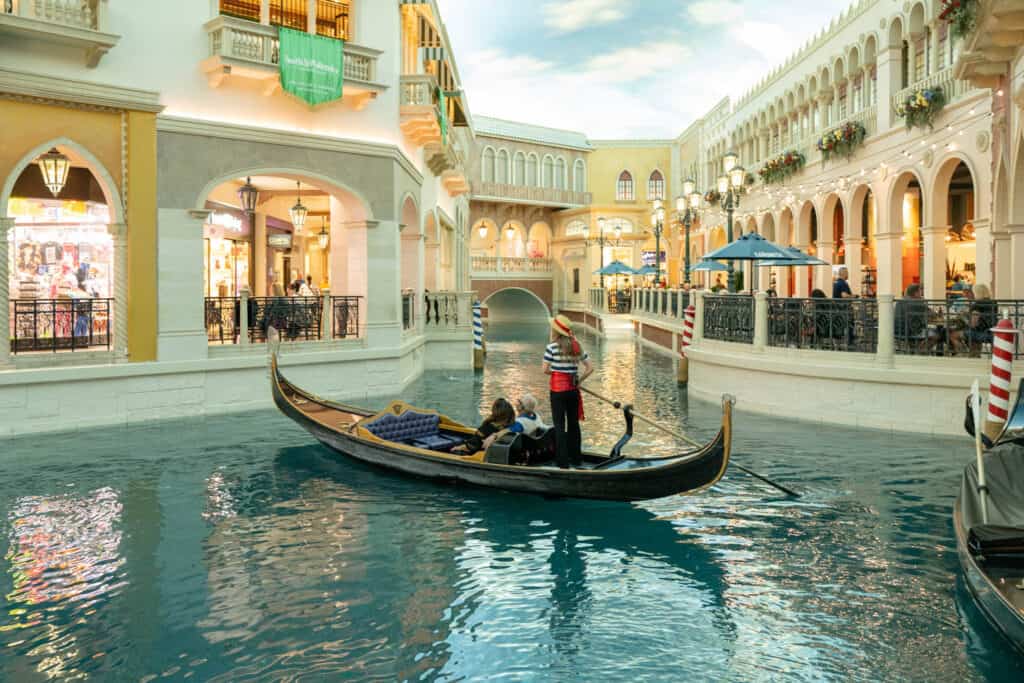 Gondola Ride at the Venetian Hotel in Las Vegas