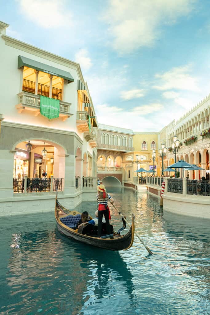 Gondola Ride at the Venetian in Las Vegas