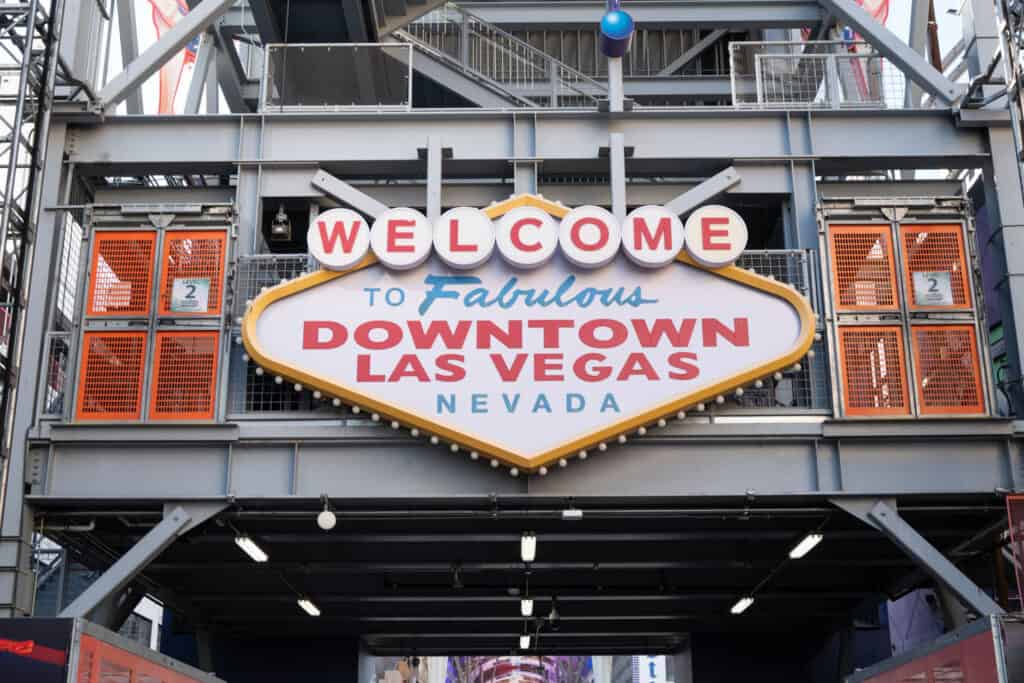 Welcome to Fabulous Downtown Las Vegas Nevada sign on Fremont Street