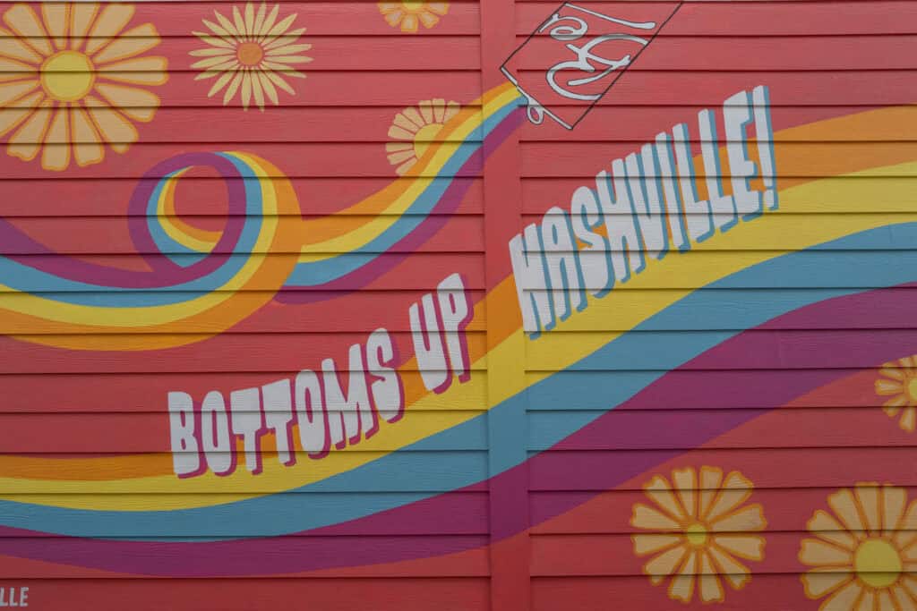 Bottoms Up Nashville mural