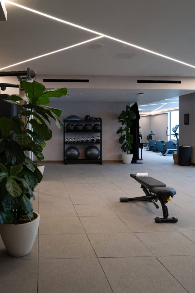 Conrad Los Angeles indoor gym