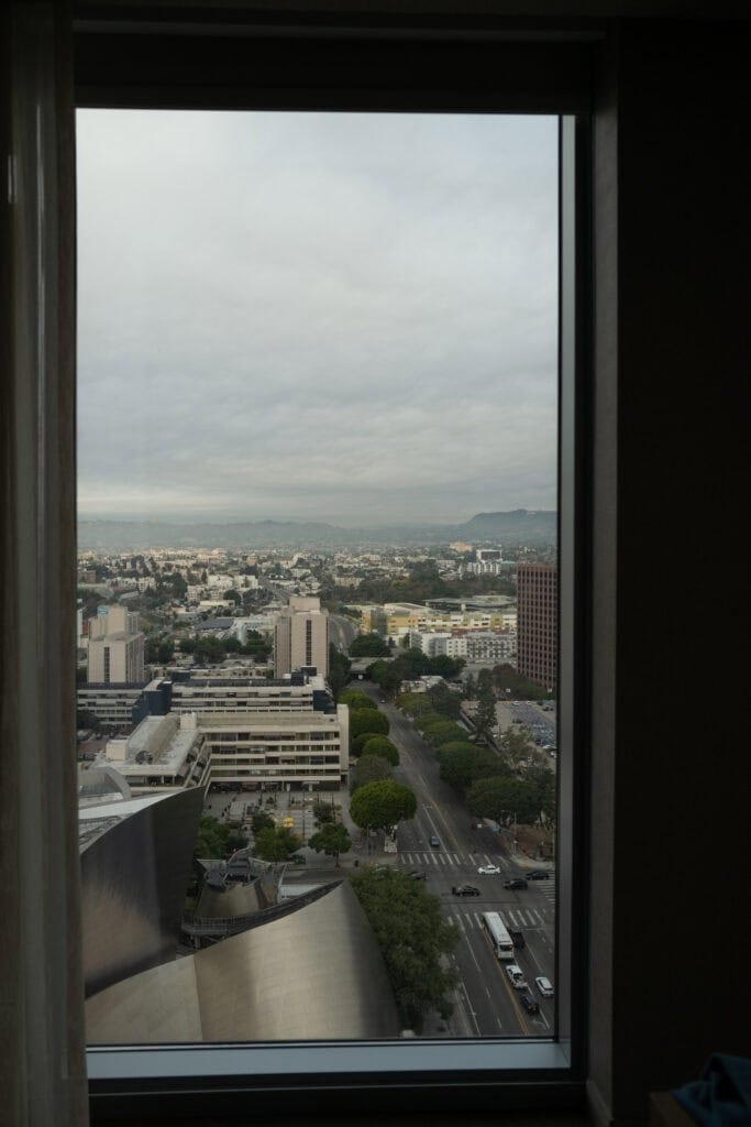view from my room at Conrad Los Angeles