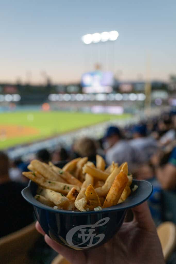 garlic fries at Dodgers stadium