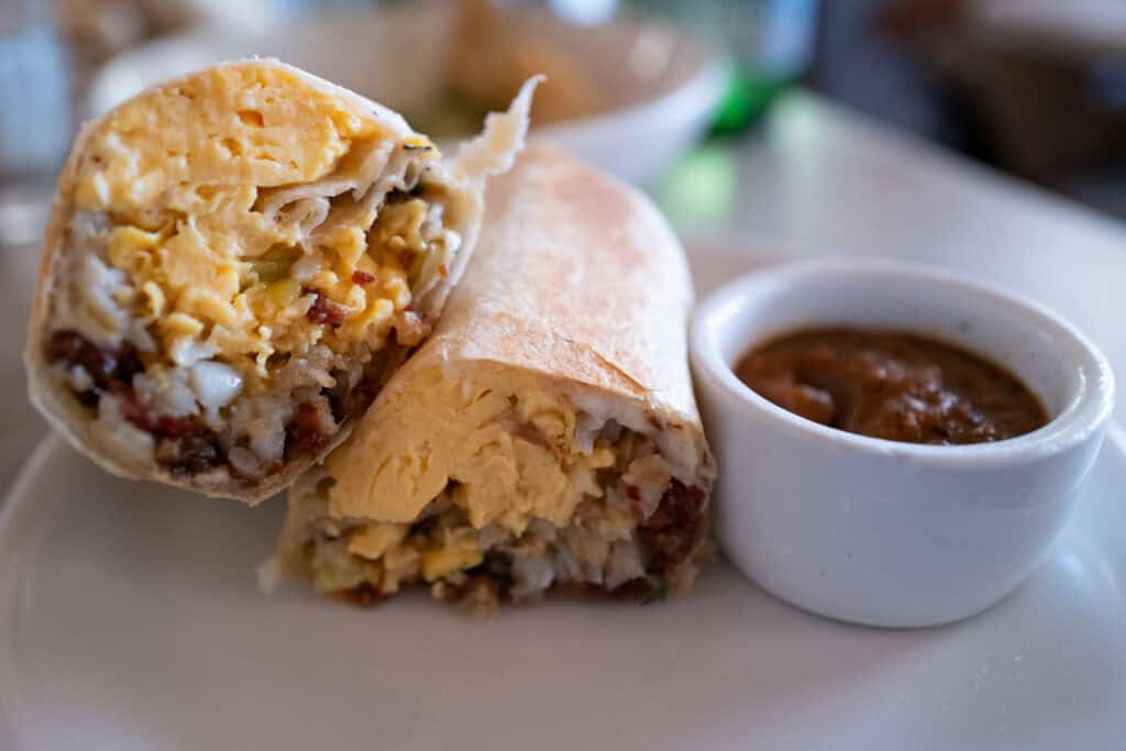 Great White West Hollywood breakfast burrito